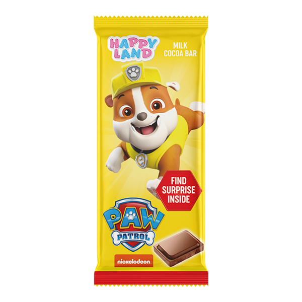 Paw Patrol milk cocoa bar Rubble 30g