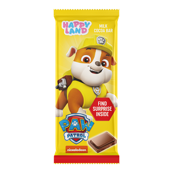 Paw Patrol milk cocoa bar Rubble 30g